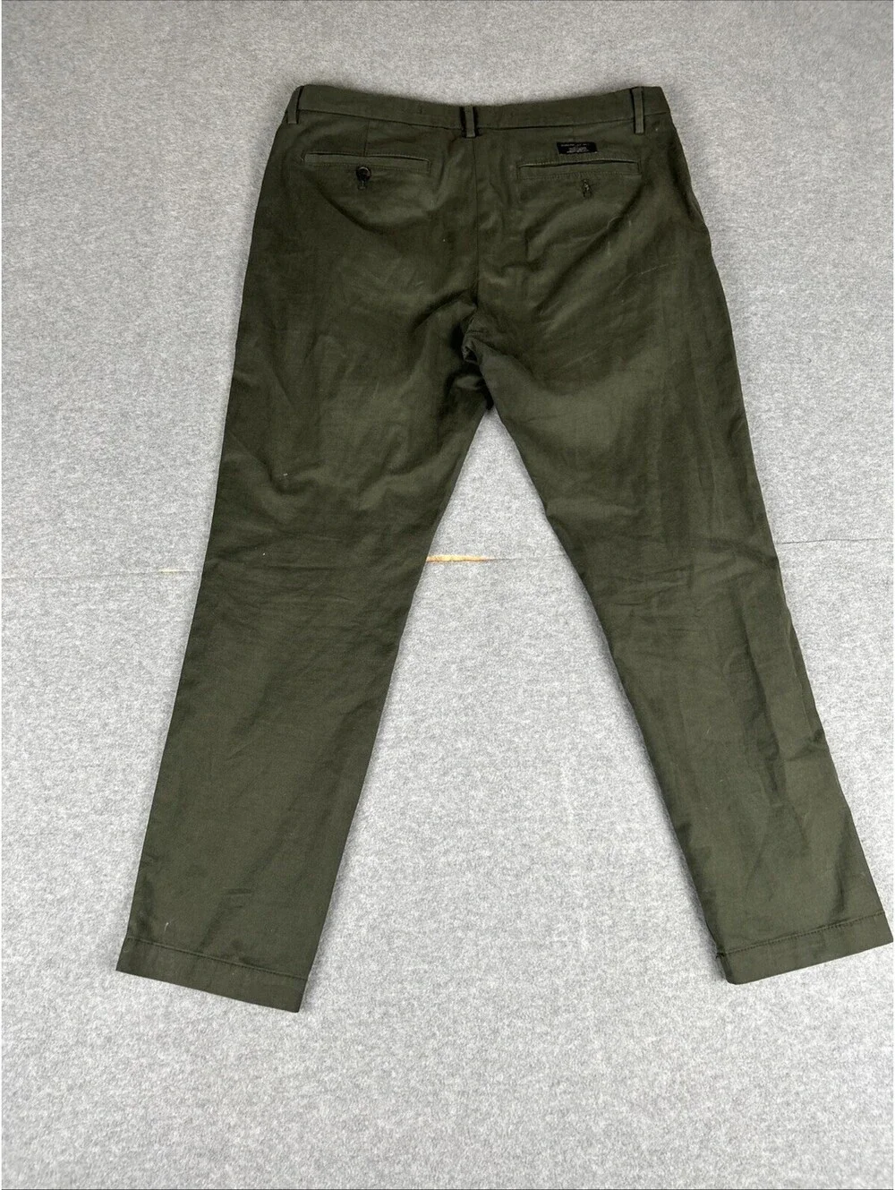 Banana Republic Lived-In Chino Slim Fit Sheltered Earth Olive Green Pants Sz 34
